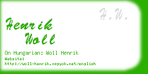 henrik woll business card